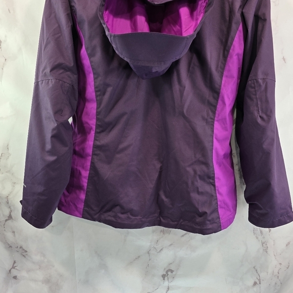 Eddie Bauer Jacket Womens Large Purple Pink 3 In 1 Ski Shell Coat Winter Fleece - Picture 7 of 10
